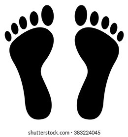 Vector footprint icon. Illustration for web