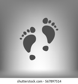Vector footprint icon. Illustration for web