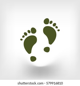 Vector footprint icon. Illustration for web