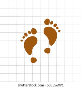 Vector footprint icon. Illustration for web