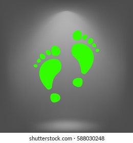 Vector footprint icon. Illustration for web