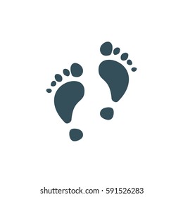Vector footprint icon. Illustration for web