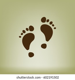 Vector footprint icon. Illustration for web