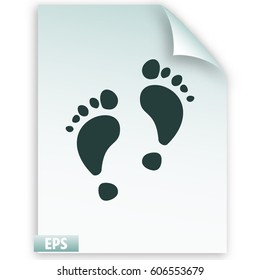 Vector footprint icon. Illustration for web