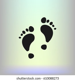 Vector footprint icon. Illustration for web