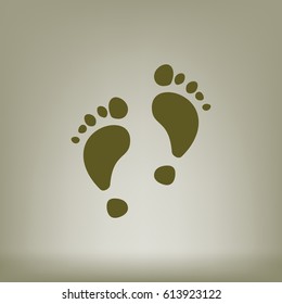 Vector footprint icon. Illustration for web