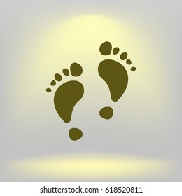 Vector footprint icon. Illustration for web