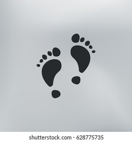 Vector footprint icon. Illustration for web