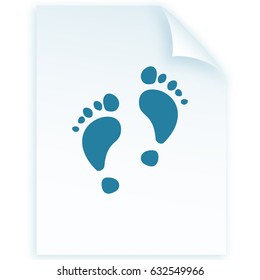 Vector footprint icon. Illustration for web