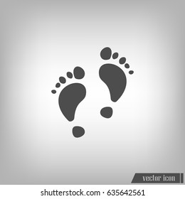 Vector footprint icon. Illustration for web