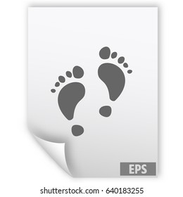 Vector footprint icon. Illustration for web