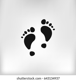 Vector footprint icon. Illustration for web