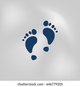 Vector footprint icon. Illustration for web