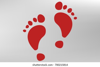 Vector footprint icon. Illustration for web