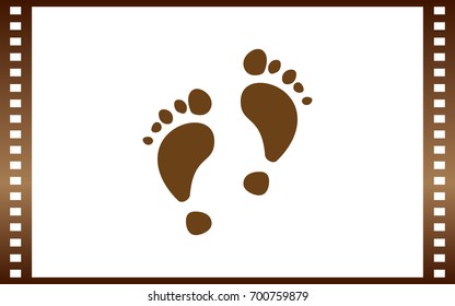 Vector footprint icon. Illustration for web