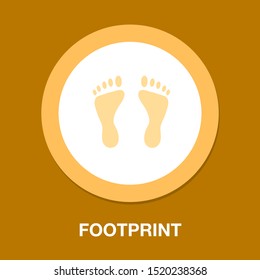 Vector Footprint Illustration - Human Foot Print Symbol, Feet Silhouette Isolated