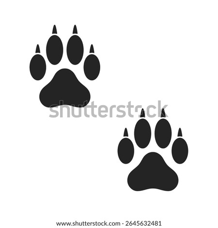 vector footprint of a wolf