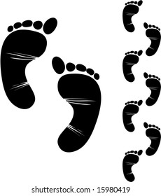 vector footprints pattern