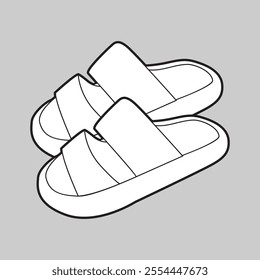 Vector footwear, Sandal ,Shoes, Fashion, Outline