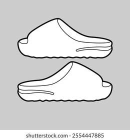 Vector footwear, Sandal ,Shoes, Fashion, Outline