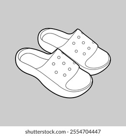 Vector footwear, Sandal ,Shoes, Fashion, Outline