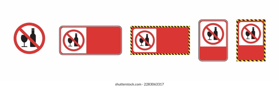 
vector forbidden to drink alcohol and background
