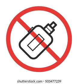 Vector FORBIDDEN vaping