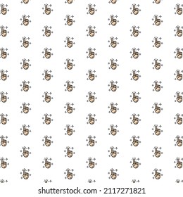Vector forefinger, clean hand, cursor, click pattern with various icons.