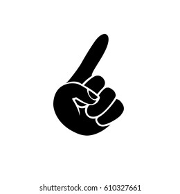 Vector forefinger symbol. Black on white pointer icon