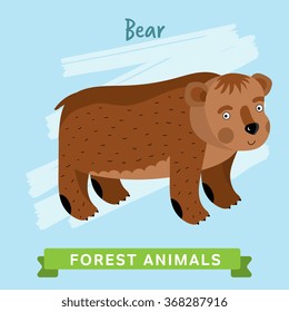 Vector forest Animal, Bear. 
