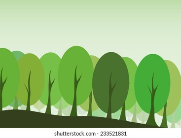 Vector : Forest and tree background