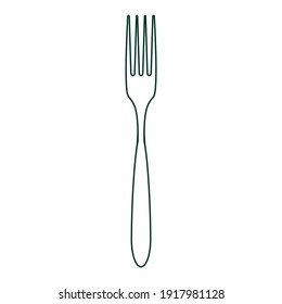 Vector fork icon. Icon lunch, restaurant, snack, cutlery