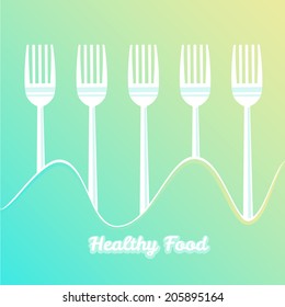 vector fork outlines