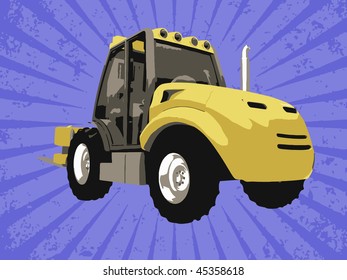 Vector fork truck