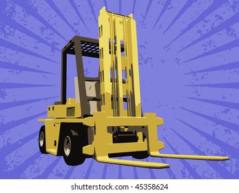 Vector fork truck