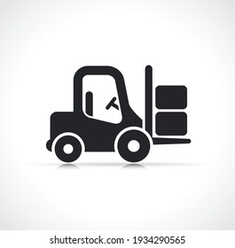 Vector Forklift Icon Isolated Design