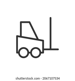 Vector forklift line icon. Symbol in trendy outline style. Vector illustration isolated on a white background.