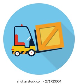 Vector forklift truck icon