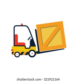 Vector forklift truck icon
