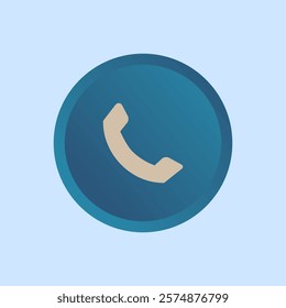 Vector in the form of a call icon that is suitable for use as a complement to application features, design elements for identification cards, identity cards, directions, symbols and other purposes.