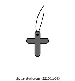 a vector in the form of a cross bracelet or necklace