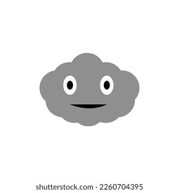 a vector in the form of a cute cloud