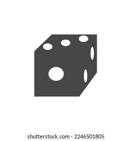 A vector in the form of a gray-black dice