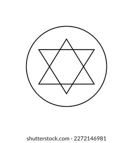 a vector in the form of a hexagram icon