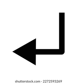 a vector in the form of a left direction sign icon