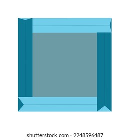 A vector in the form of a light blue and dark blue themed border