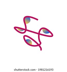 vector in the form of lines with yellow mixed blue ellipses