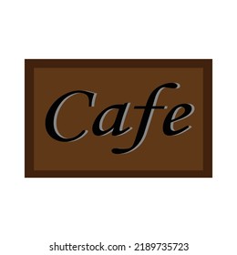 a vector in the form of a nameplate that is cafe