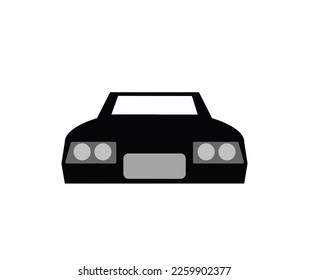 un vector en forma de icono de la carrocería del vehículo trasero o delantero