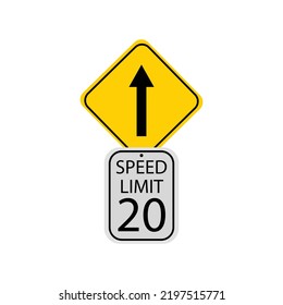 a vector in the form of a traffic sign symbol or icon